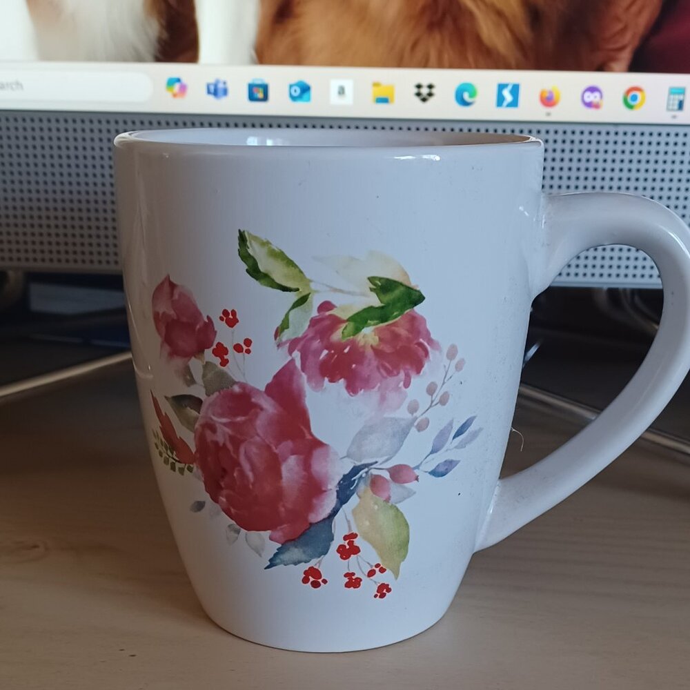 Marketplace Brand Mug Find Me In The Garden Roses Floral Gardening Gift New